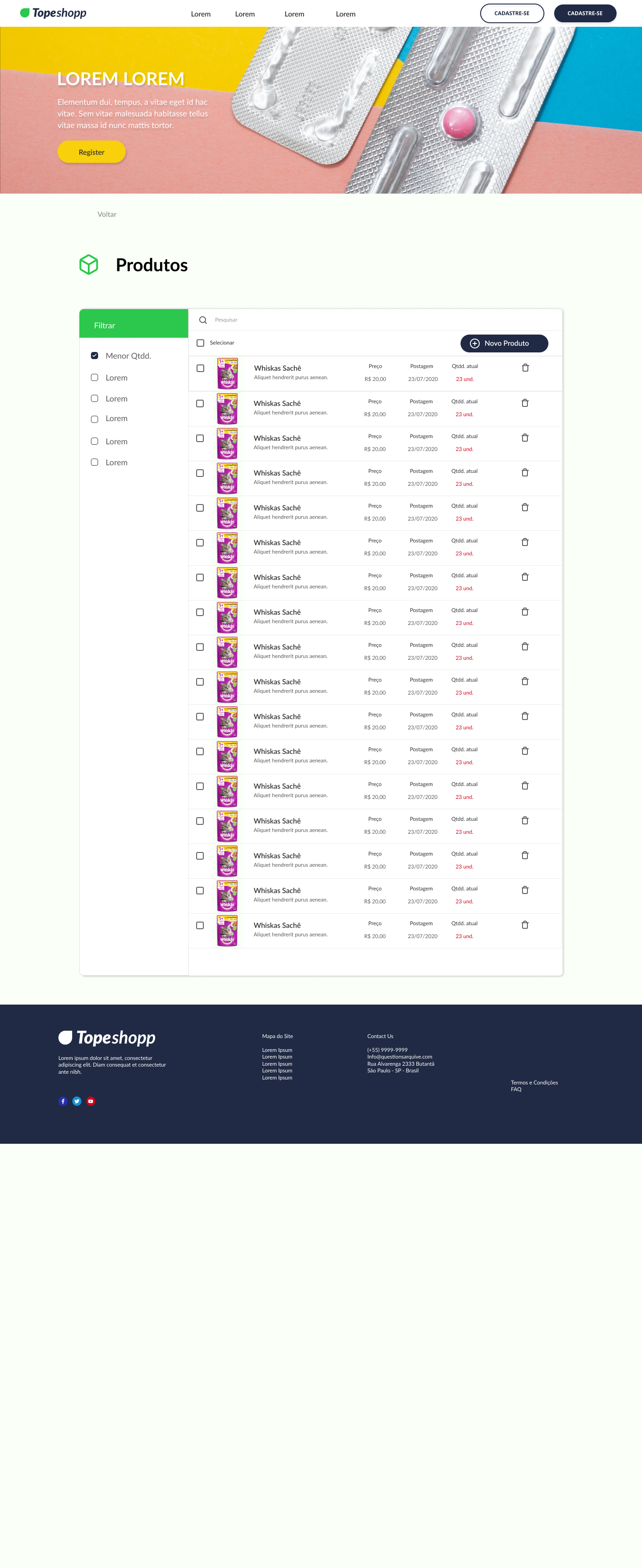 Imagem: Lista de Produtos
